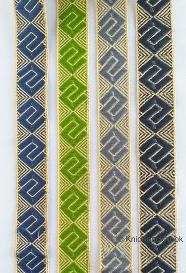 Greek Key Jacquard Trim, Approx 28mm Wide, Decorative Trim